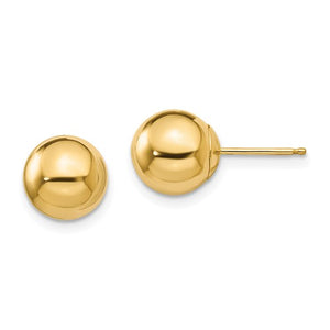 Open image in slideshow, Ball Stud Earrings - 6mm, 7mm, 8mm
