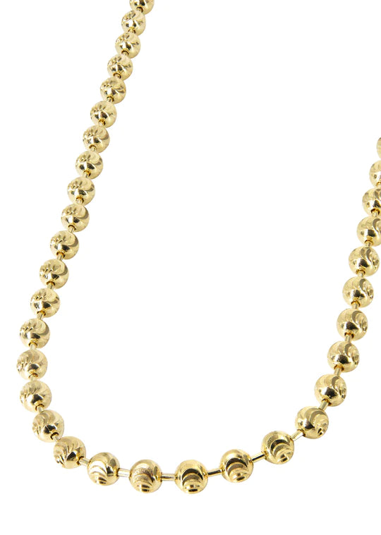 Gold Chain - Mens Moon Cut Chain 10K/14K Gold - Pricing Varies