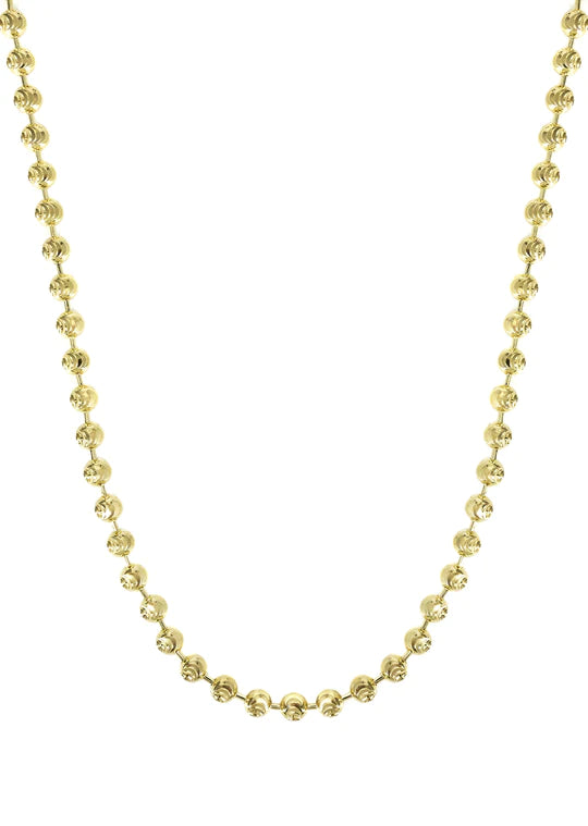 Gold Chain - Mens Moon Cut Chain 10K/14K Gold - Pricing Varies