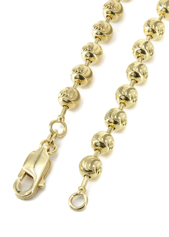 Gold Chain - Mens Moon Cut Chain 10K/14K Gold - Pricing Varies