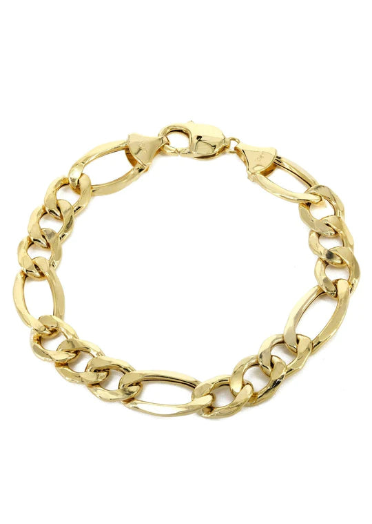 Gold Bracelet Solid Figaro 10K/14K - Pricing Varies