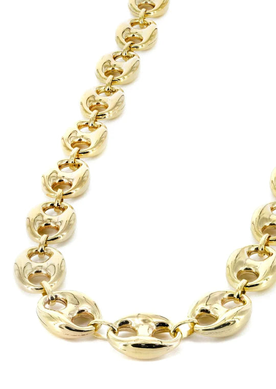 Gold Chain - Mens Hollow Puff Chain 10K/14K Gold - Pricing Varies