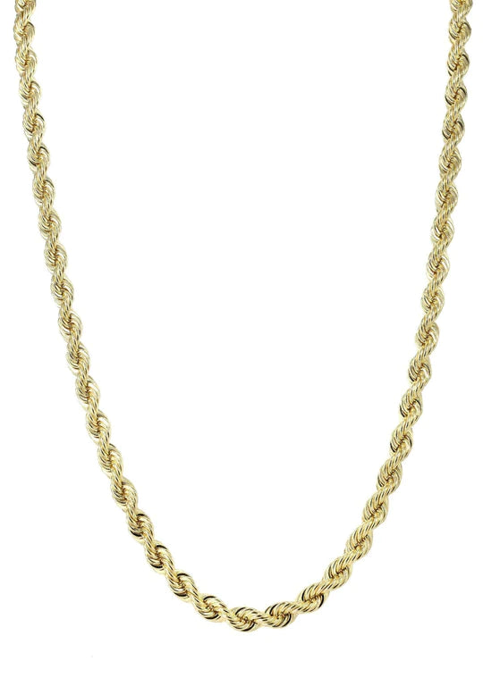 Gold Chain - Mens Solid Rope Chain 10K/14K Gold - Pricing Varies